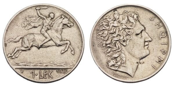 ALBANIA 1 lek 1930V VF