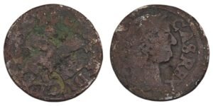 POLAND-LITHUANIA 1 schilling 1660 / Jan II Kazimierz Waza / F