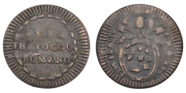 PAPAL STATES 1 baiocco 1789 F+