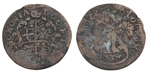 ITALY 1 bolognino 1734 / Bologna / F