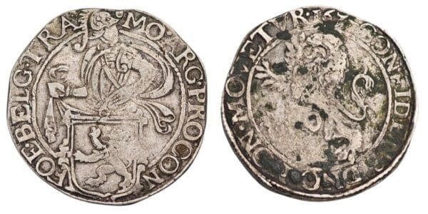 NETHERLANDS 1 daalder 1677(?) / Utrecht / Leeuwendaalder / Silver / F+