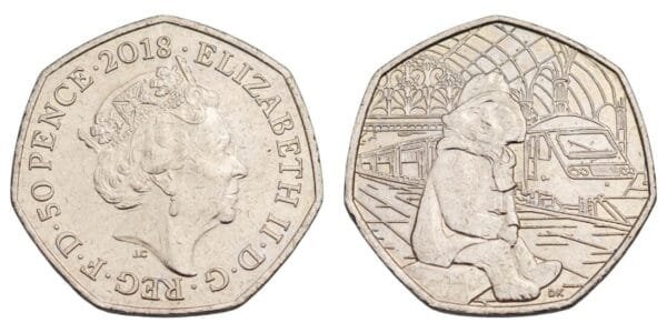 GREAT BRITAIN 50 pence 2018 / 60th Anniversary of the Paddington Bear / XF