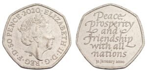 GREAT BRITAIN 50 pence 2020 / Brexit - Britain’s Exit from the European Unionp / XF
