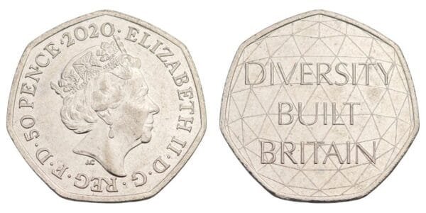 GREAT BRITAIN 50 pence 2020 / Celebrating British Diversity / XF