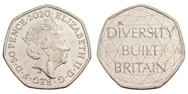 GREAT BRITAIN 50 pence 2020 / Celebrating British Diversity / XF