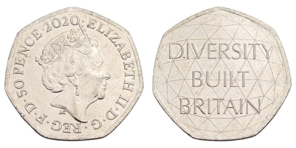 VELIKA BRITANIJA 50 penija 2020 / Proslava britanske raznolikosti / XF