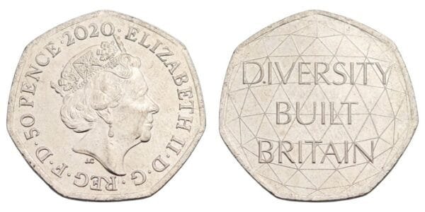GREAT BRITAIN 50 pence 2020 / Celebrating British Diversity / XF