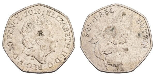 GREAT BRITAIN 50 pence 2016 / Squirrel Nutkin / VF