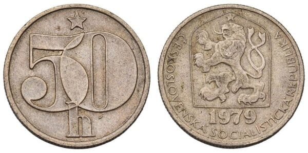 CZECHOSLOVAKIA 50 haleru 1976 VF