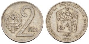 CZECHOSLOVAKIA 2 korun 1976 VF