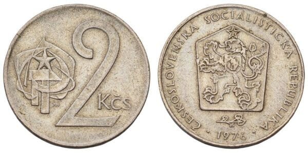 CZECHOSLOVAKIA 2 korun 1976 VF