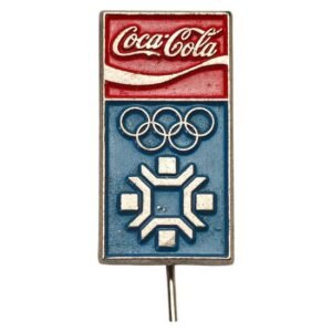 YUGOSLAVIA 1984 Sarajevo Olympic Games / Coca Cola / sponsor / lapel pin