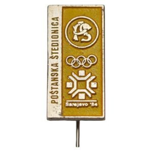 YUGOSLAVIA 1984 Sarajevo Olympic Games / Poštanska štedionica / sponsor / lapel pin