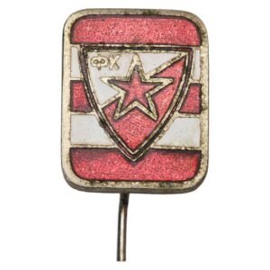 YUGOSLAVIA Serbia Belgrade / Crvena Zvezda football club / soccer / vintage enameled lapel pin