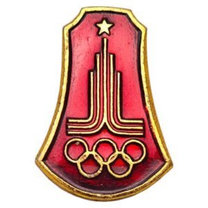 RUSSIA USSR 1980 Moscow Olympic Games / vintage badge
