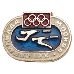 RUSSIA USSR 1980 Moscow Olympic Games / vintage badge