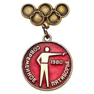 RUSSIA USSR 1980 Moscow Olympic Games / vintage badge