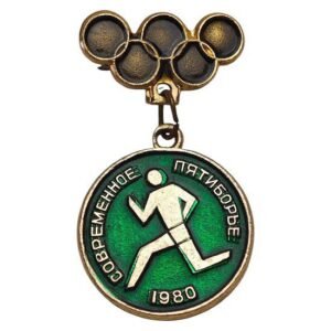 RUSSIA USSR 1980 Moscow Olympic Games / vintage badge