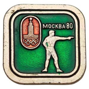 RUSSIA USSR 1980 Moscow Olympic Games / vintage badge