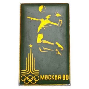 RUSSIA USSR 1980 Moscow Olympic Games / vintage badge