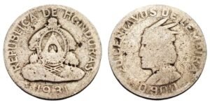 HONDURAS 20 centavos 1931 / Silver / VG