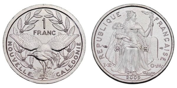 NEW CALEDONIA 1 franc 2009 UNC