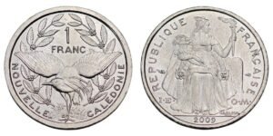 NEW CALEDONIA 1 franc 2009 VF+