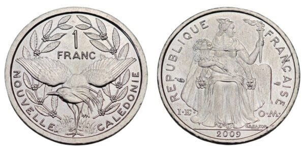 NEW CALEDONIA 1 franc 2009 VF+