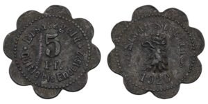 GERMANY 5 pfennig 1920 / Stettin / Szczecin / Notgeld / VF+
