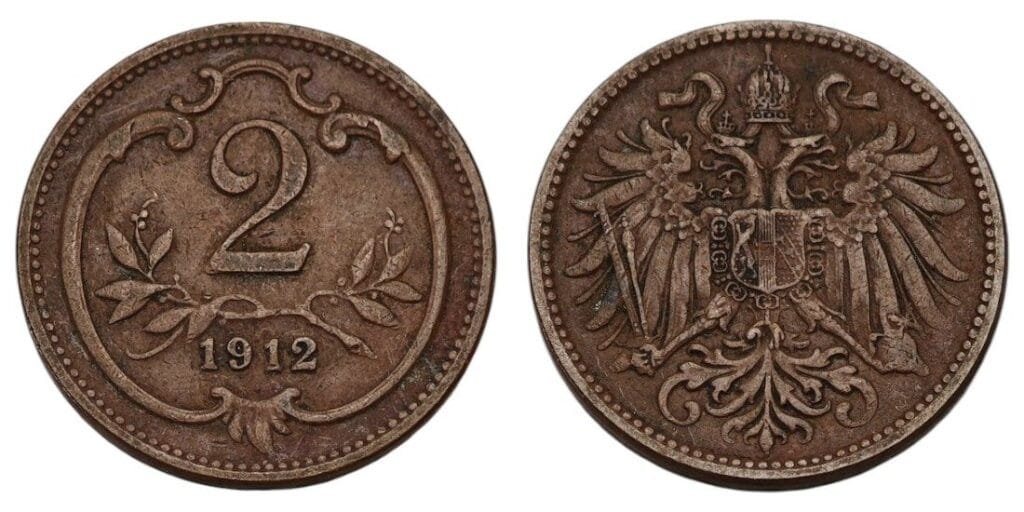 AUSTRIJA 2 helera 1912 VF