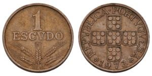 PORTUGAL 1 escudo 1973 VF