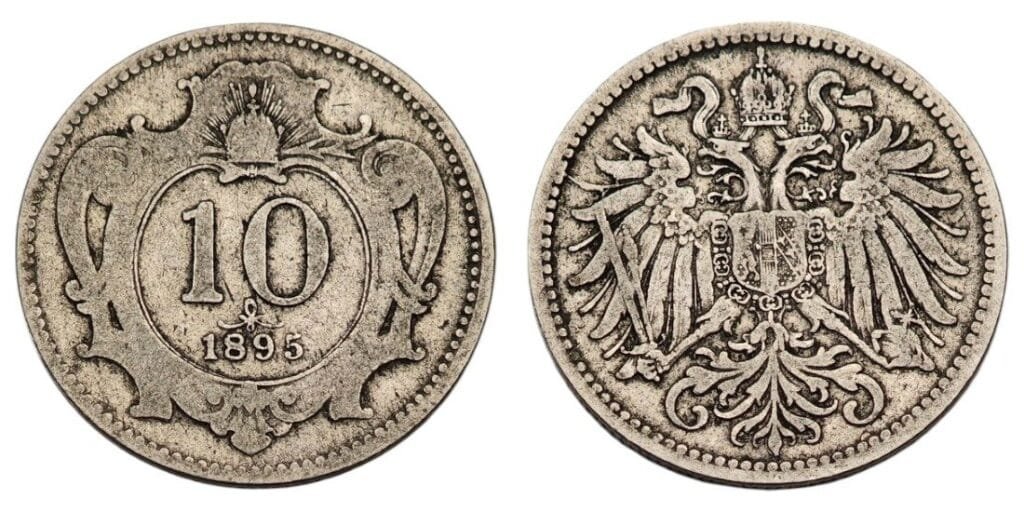 AUSTRIJA 10 helera 1895 VF