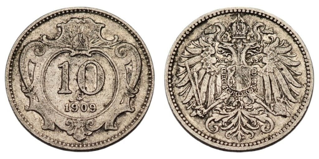 AUSTRIJA 10 helera 1909 VF
