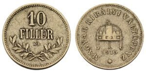 HUNGARY 10 filler 1915 VF