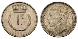 LUXEMBOURG 1 franc 1982 VF