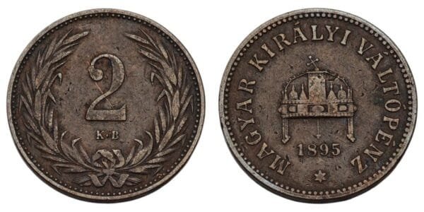 HUNGARY 2 filler 1895 VF