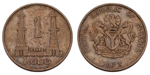 NIGERIA 1 kobo 1973 VF