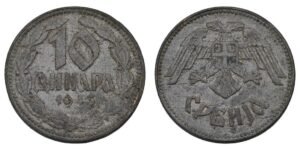SERBIA 10 dinara 1943 / WWII issue / VF