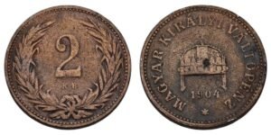 HUNGARY 2 filler 1904 VF-