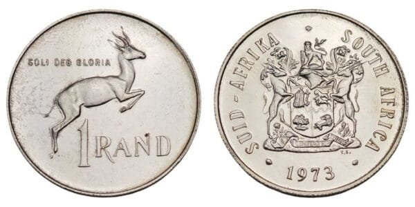 SOUTH AFRICA 1 rand 1973 / Silver / XF+