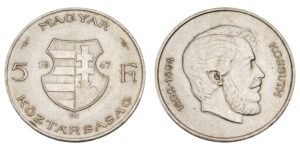 HUNGARY 5 forint 1947 / Lajos Kossuth / Silver / VF+