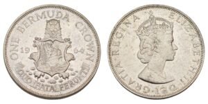BERMUDA 1 crown 1964 / Silver / UNC