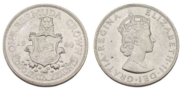BERMUDA 1 crown 1964 / Silver / UNC