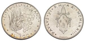 VATICAN CITY 500 lire 1973 / Silver / UNC-