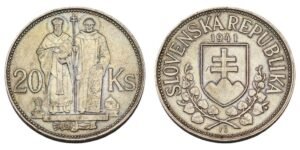 SLOVAKIA 20 korun 1941 / Silver / XF