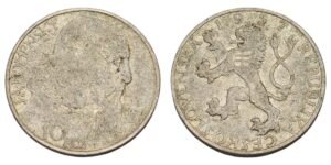 CZECHOSLOVAKIA 10 korun 1957 / Jan Amos Komensky / Silver / VF+