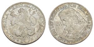 CZECHOSLOVAKIA 10 korun 1957 / 250 Years of Engineering School In Prague / Silver / VF