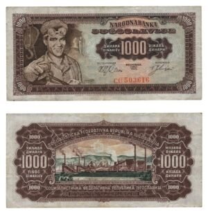 YUGOSLAVIA 1000 dinara 1963 VF