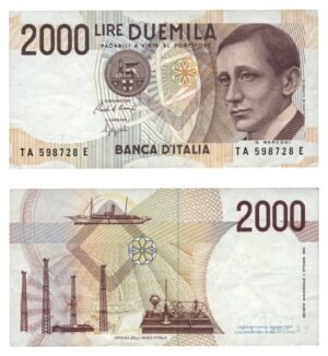 ITALY 2000 lire 1990 VF-