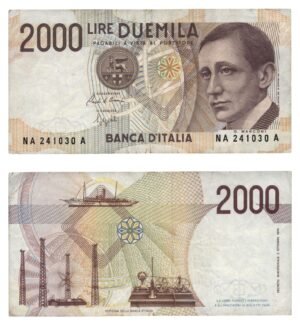 ITALY 2000 lire 1990 VF-